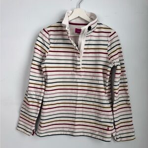 Joules Saunton Funnel Neck Multistripe Sweatshirt Size 6
